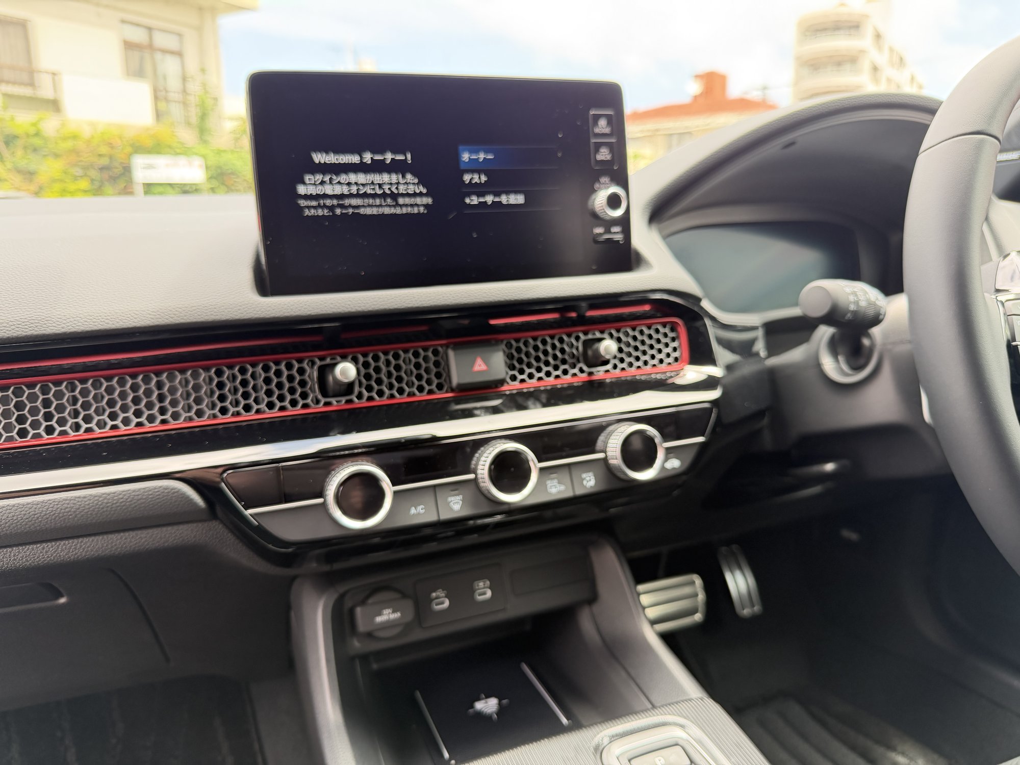 シビックRSのHonda CONNECTディスプレー